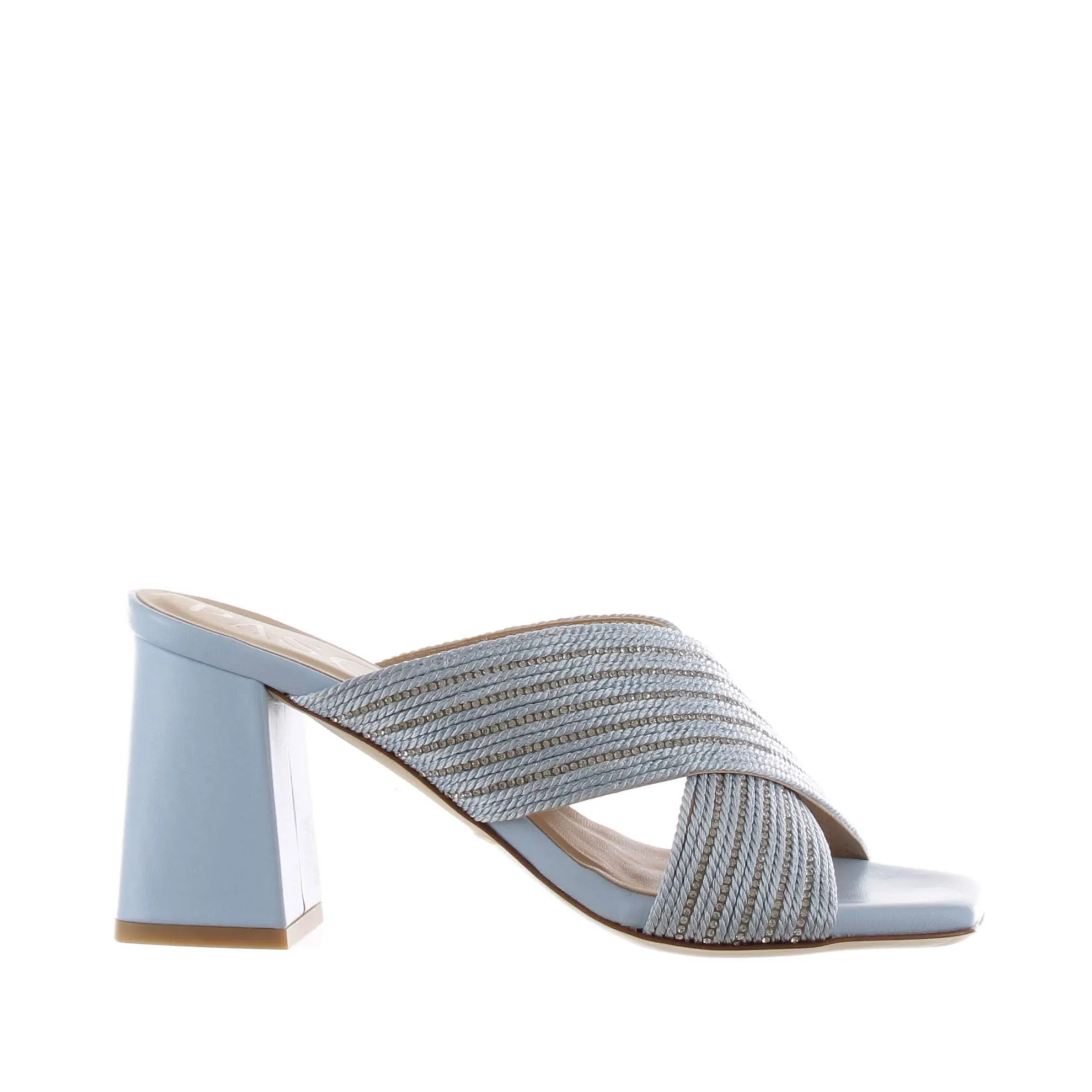 Sabot in nappa e corda lurex