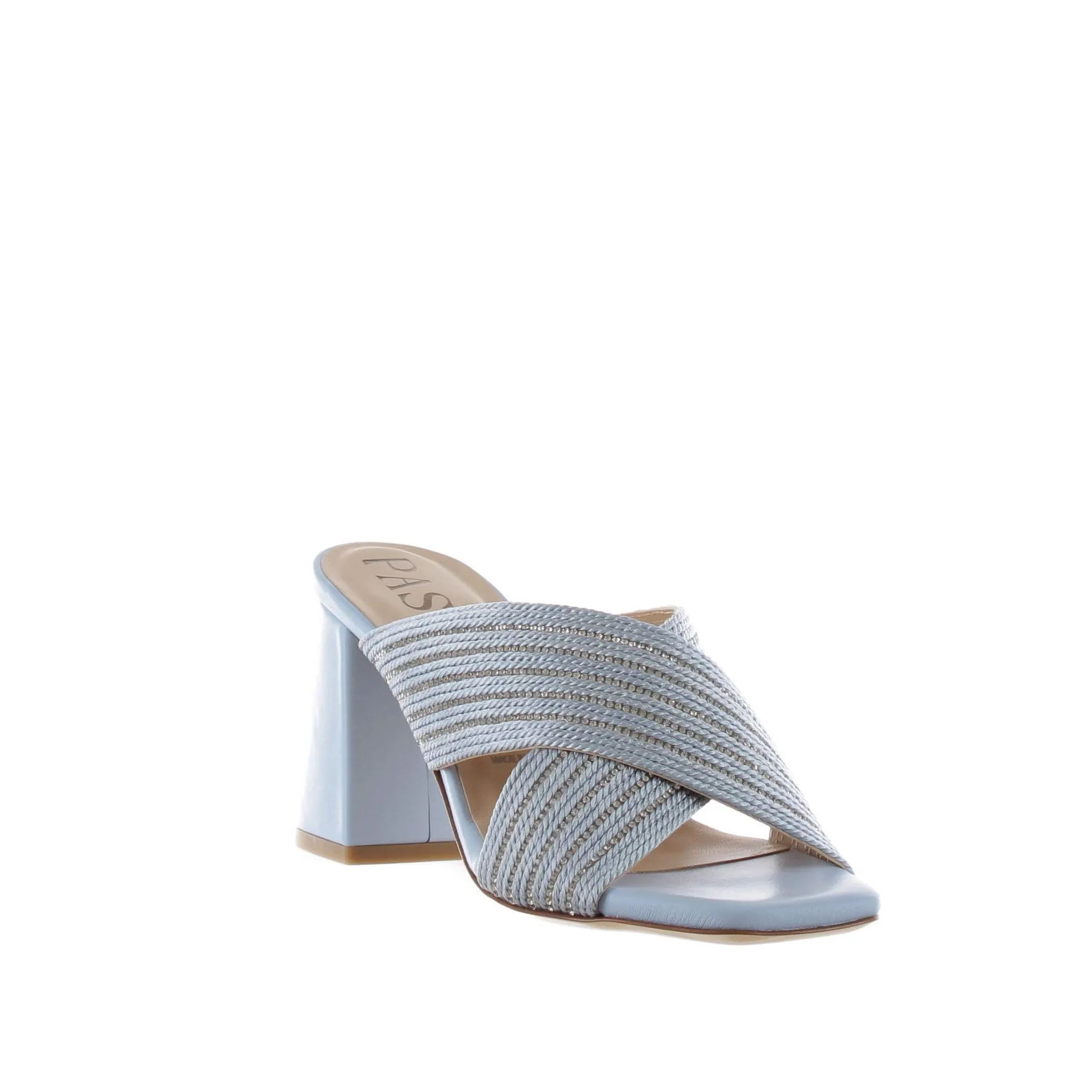 Sabot in nappa e corda lurex