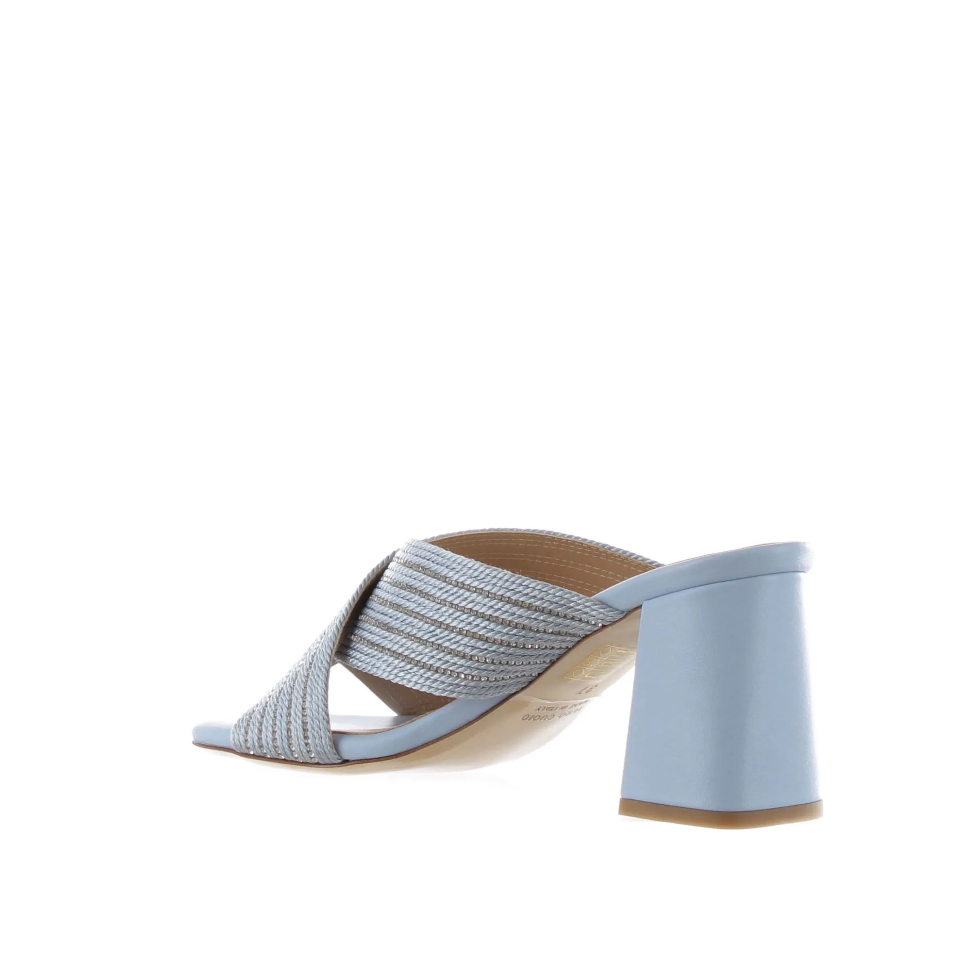 Sabot in nappa e corda lurex