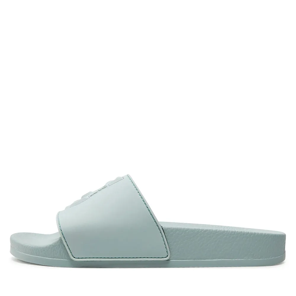 Scarpe Donna LIU JO Kos 16 Ciabatte in Gomma Azzurra con Maxi Logo