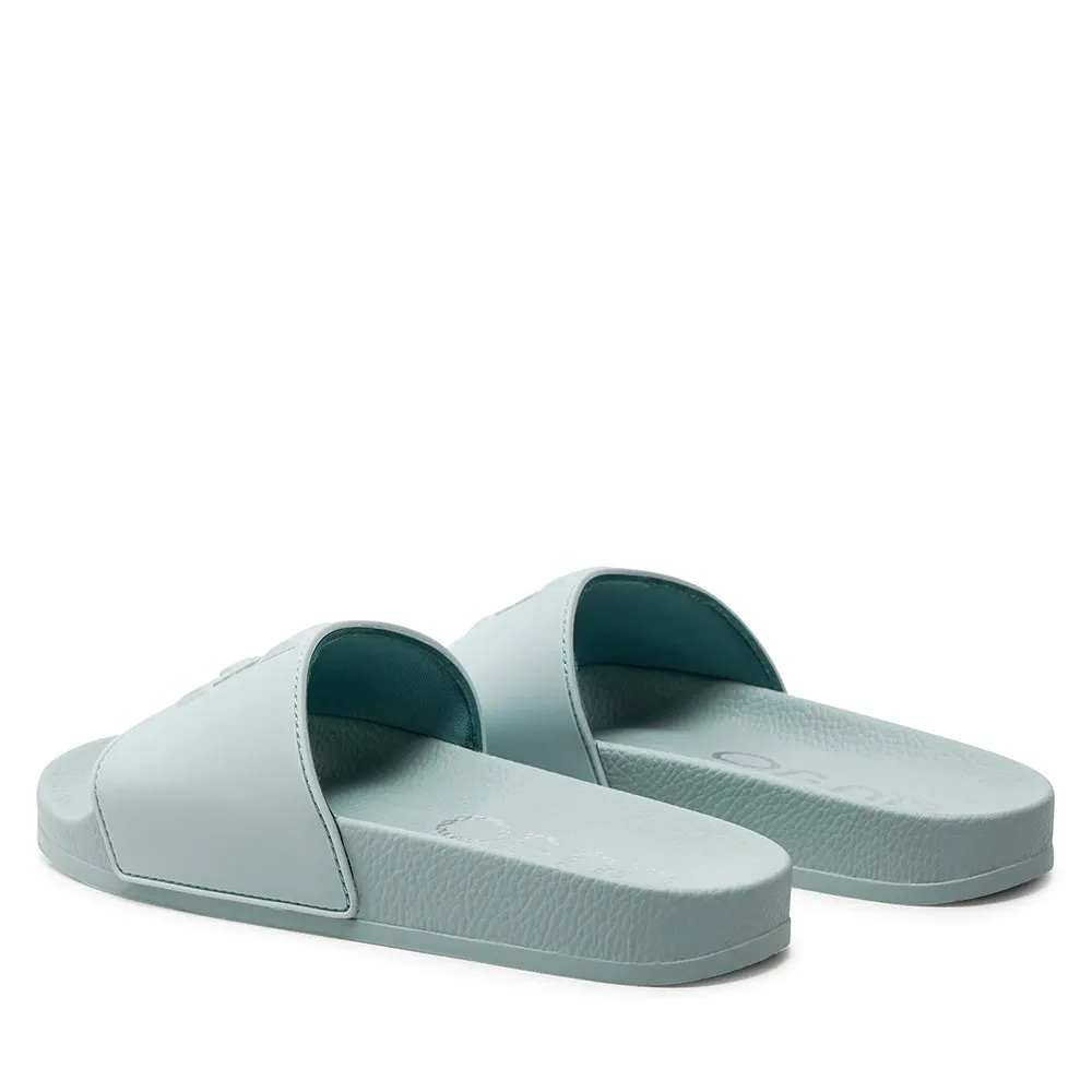 Scarpe Donna LIU JO Kos 16 Ciabatte in Gomma Azzurra con Maxi Logo