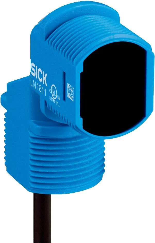 Sensore fotoelettrico Cilindrico SICK, Soppressione di sfondo, rilevamento 100 m, uscita PNP / NPN