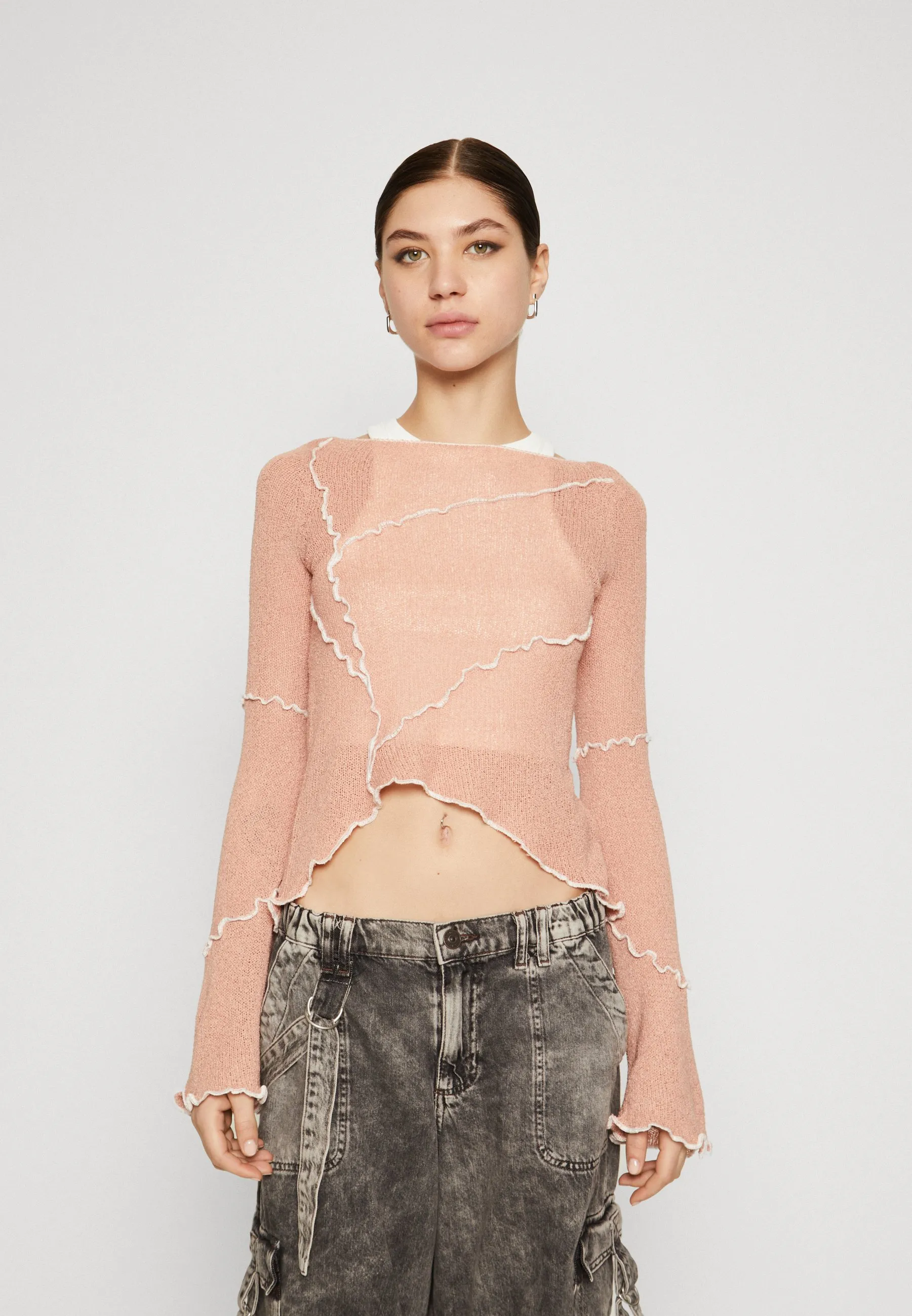 SHEER OVERLOCK SEAM - Maglione