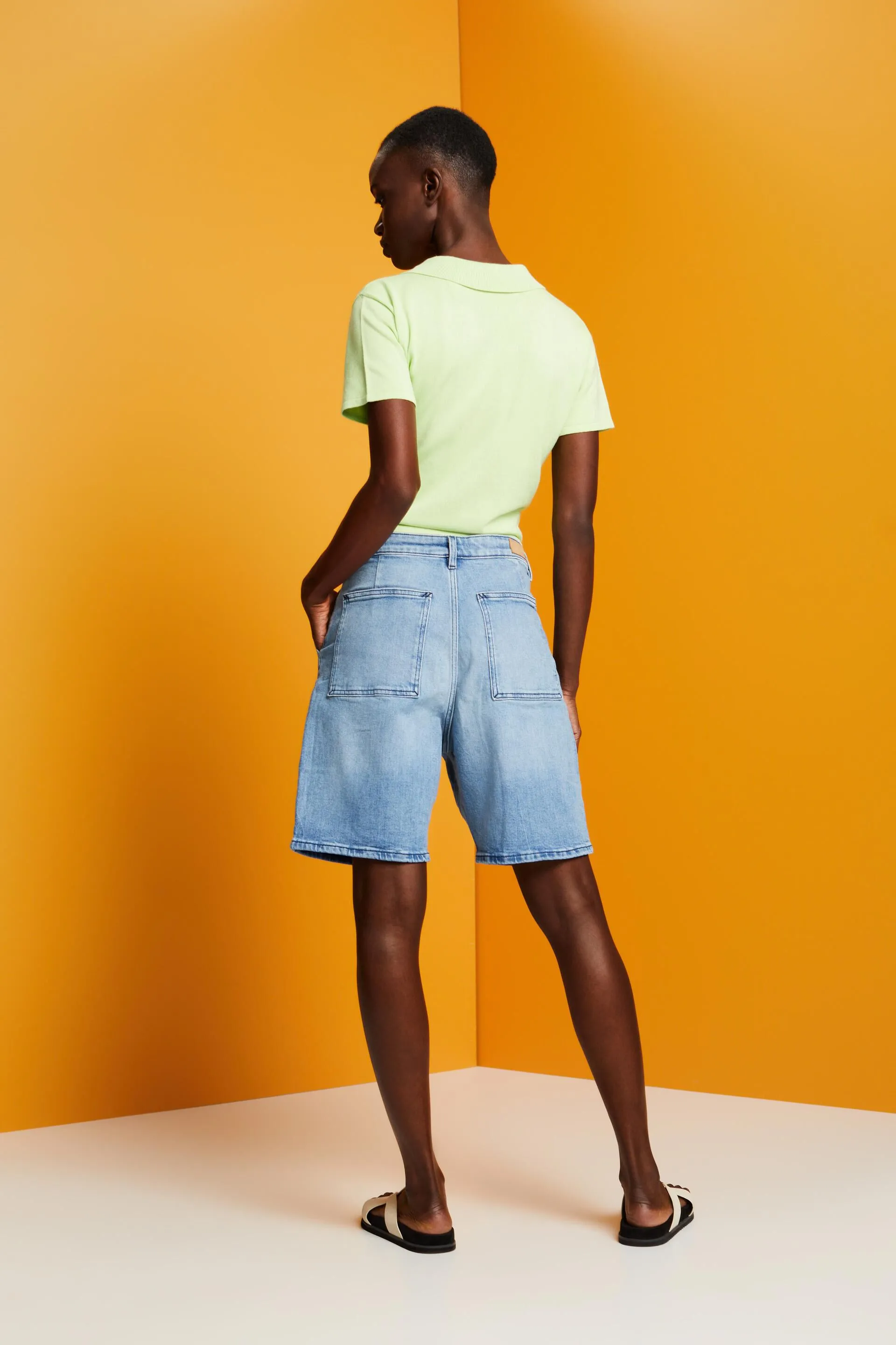 Shorts di jeans a vita alta