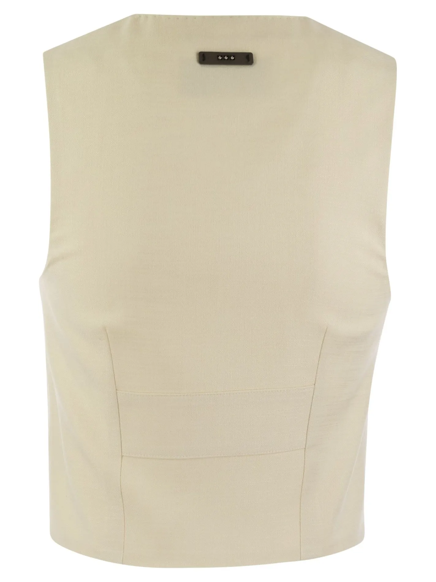 Single-breasted waistcoat in stretch viscose-blend canvas