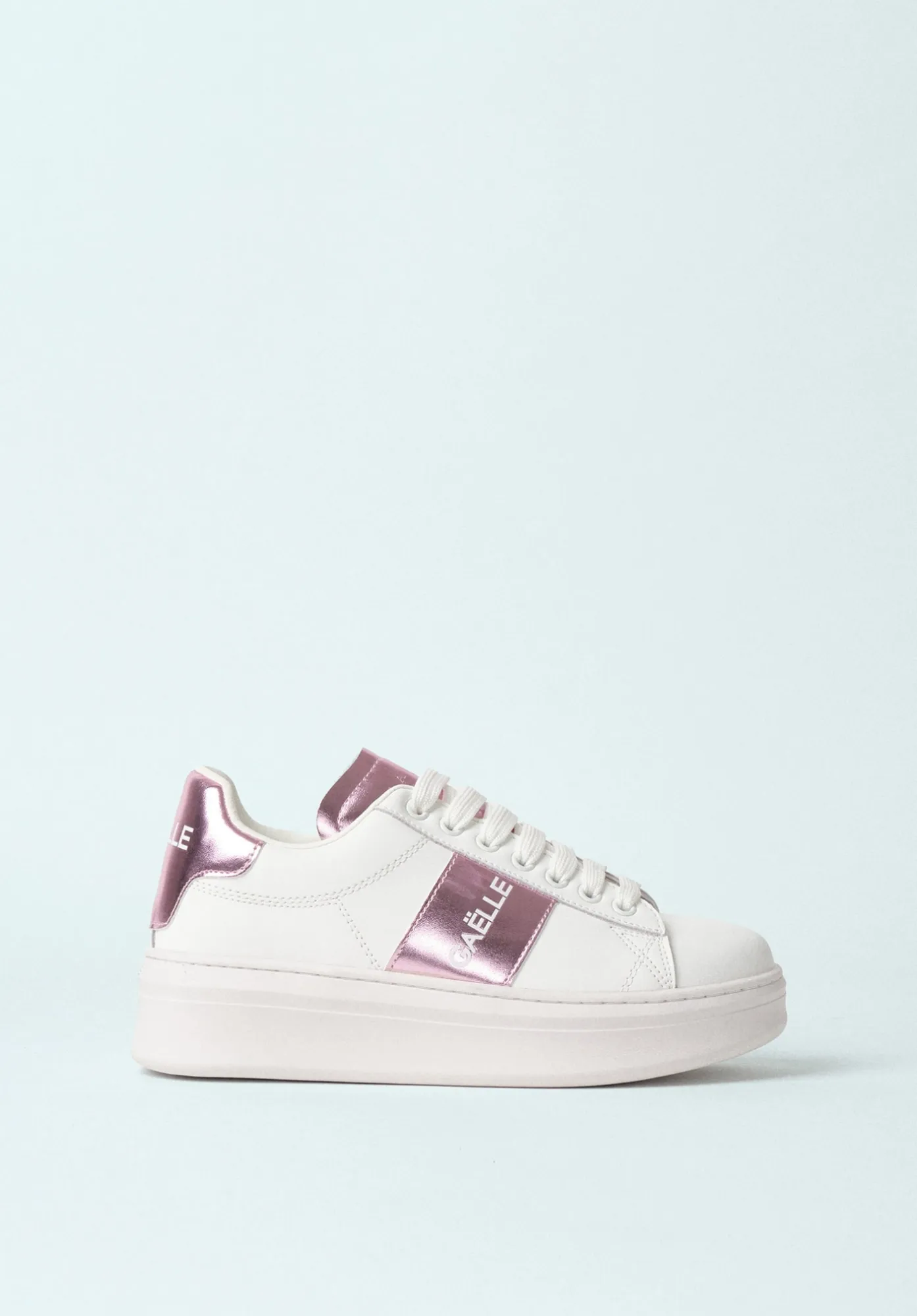 SNEAKERS ADDICT INSERTO TESSUTO IN ACTION LEATHER LAMINATO - Gaëlle Paris