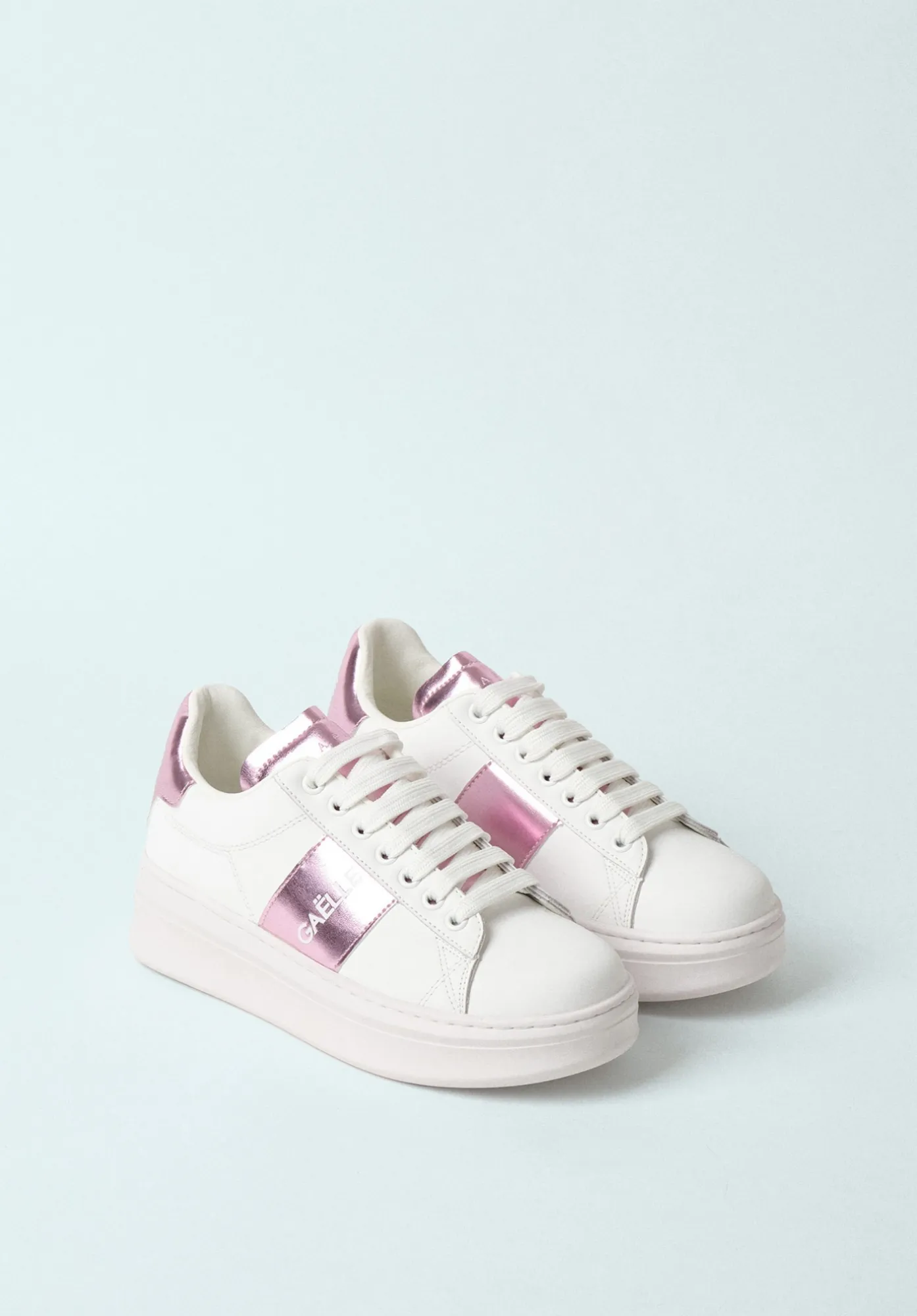SNEAKERS ADDICT INSERTO TESSUTO IN ACTION LEATHER LAMINATO - Gaëlle Paris