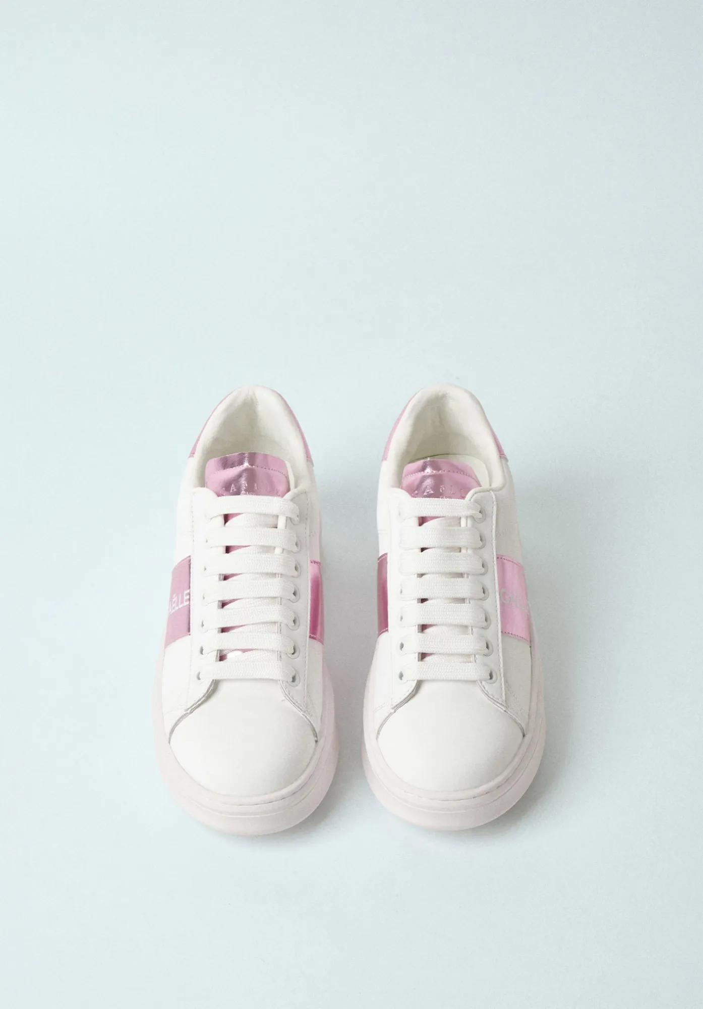 SNEAKERS ADDICT INSERTO TESSUTO IN ACTION LEATHER LAMINATO - Gaëlle Paris