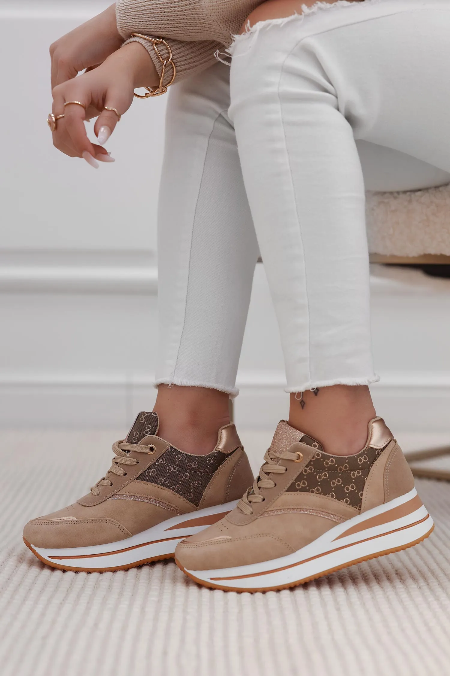 Sneakers fango con glitter