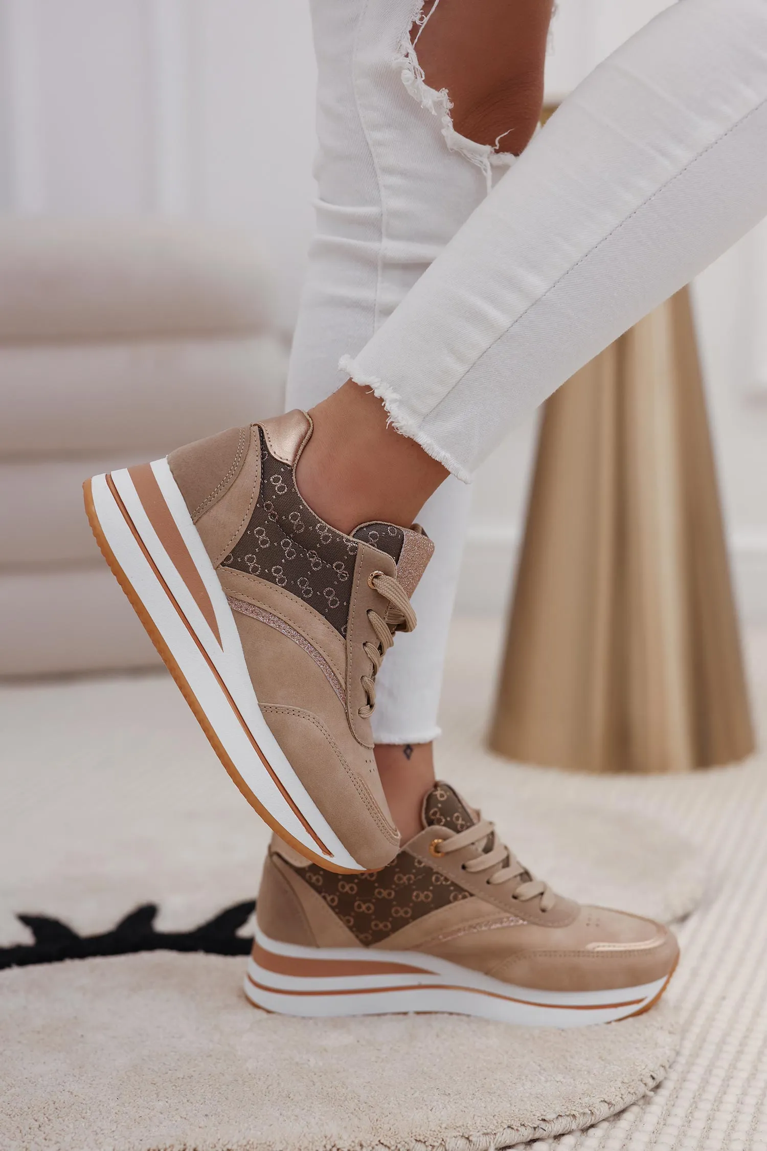 Sneakers fango con glitter