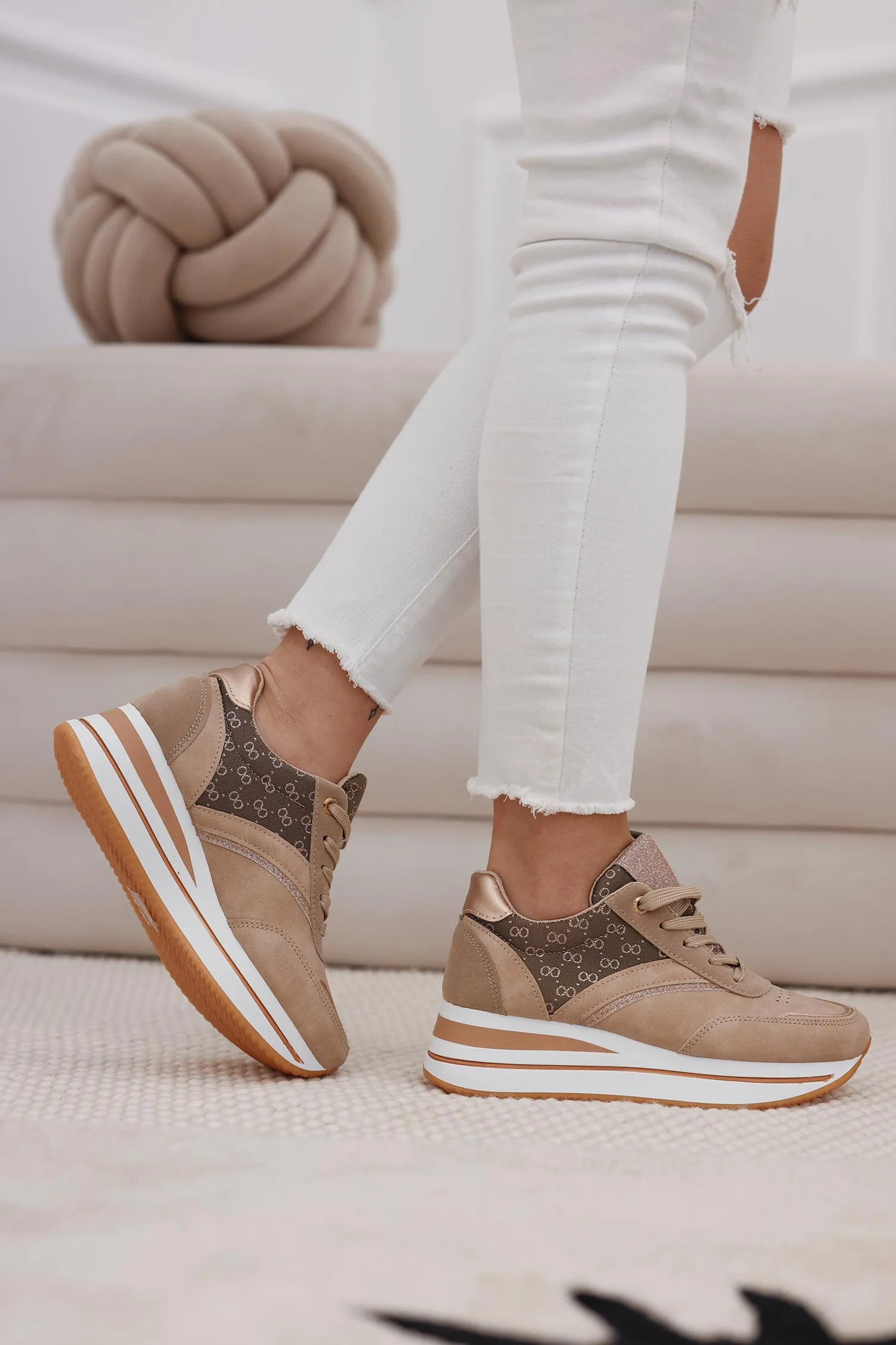 Sneakers fango con glitter