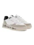 Sneakers John Richmond DOLCE E GABBANA in pelle e camoscio bianco e avorio