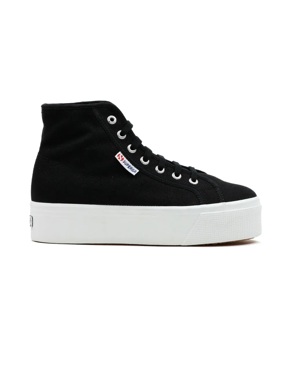 Sneakers Platform Donna Hi Top nero