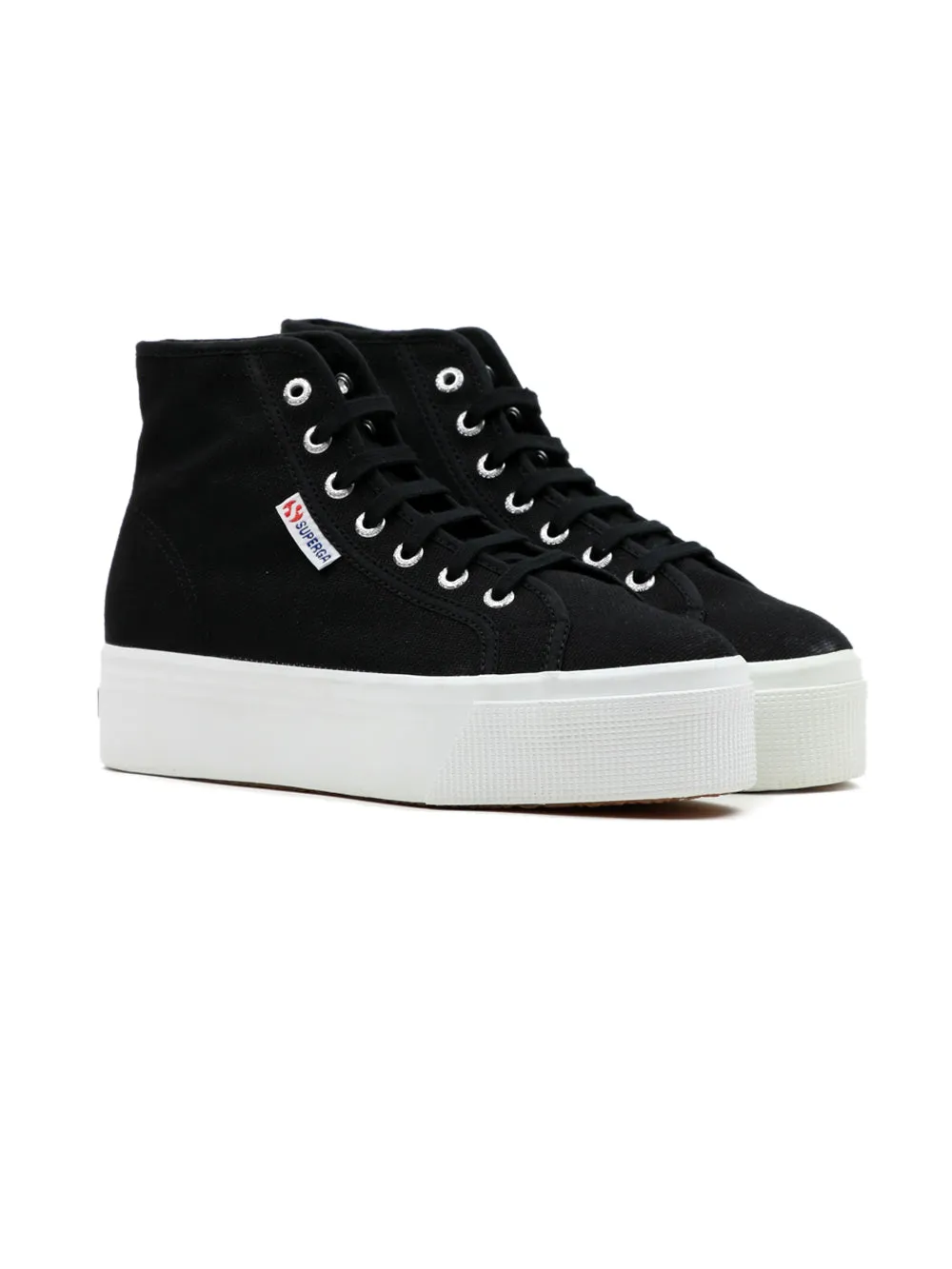 Sneakers Platform Donna Hi Top nero