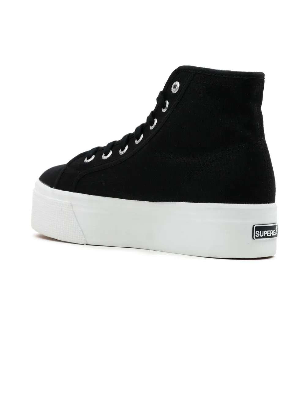 Sneakers Platform Donna Hi Top nero