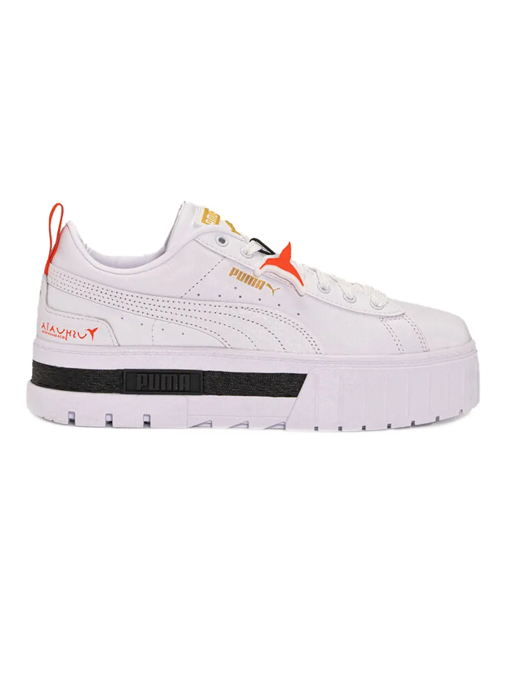 Sneakers Platform PUMA Donna Mayze Lth x Ushuaia,Puma White-Puma Bianco