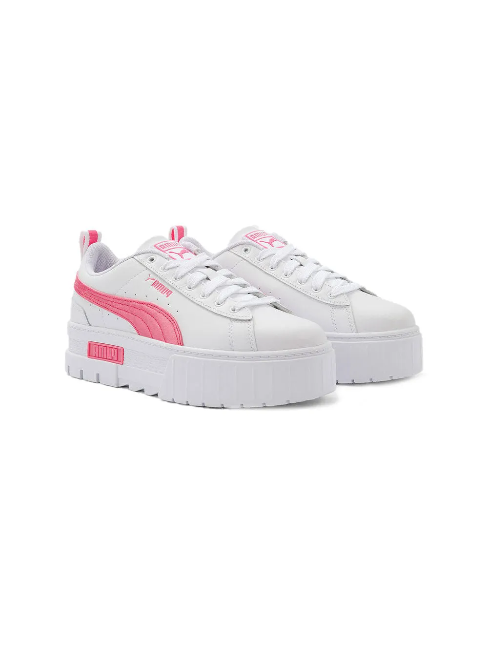 Sneakers Platform PUMA Donna Mayze Silky Wns,PUMA White-Sunset P Bianco