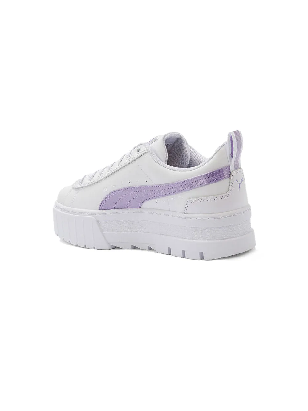 Sneakers Platform PUMA Donna Mayze Silky Wns,PUMA White-Vivid Vi Bianco