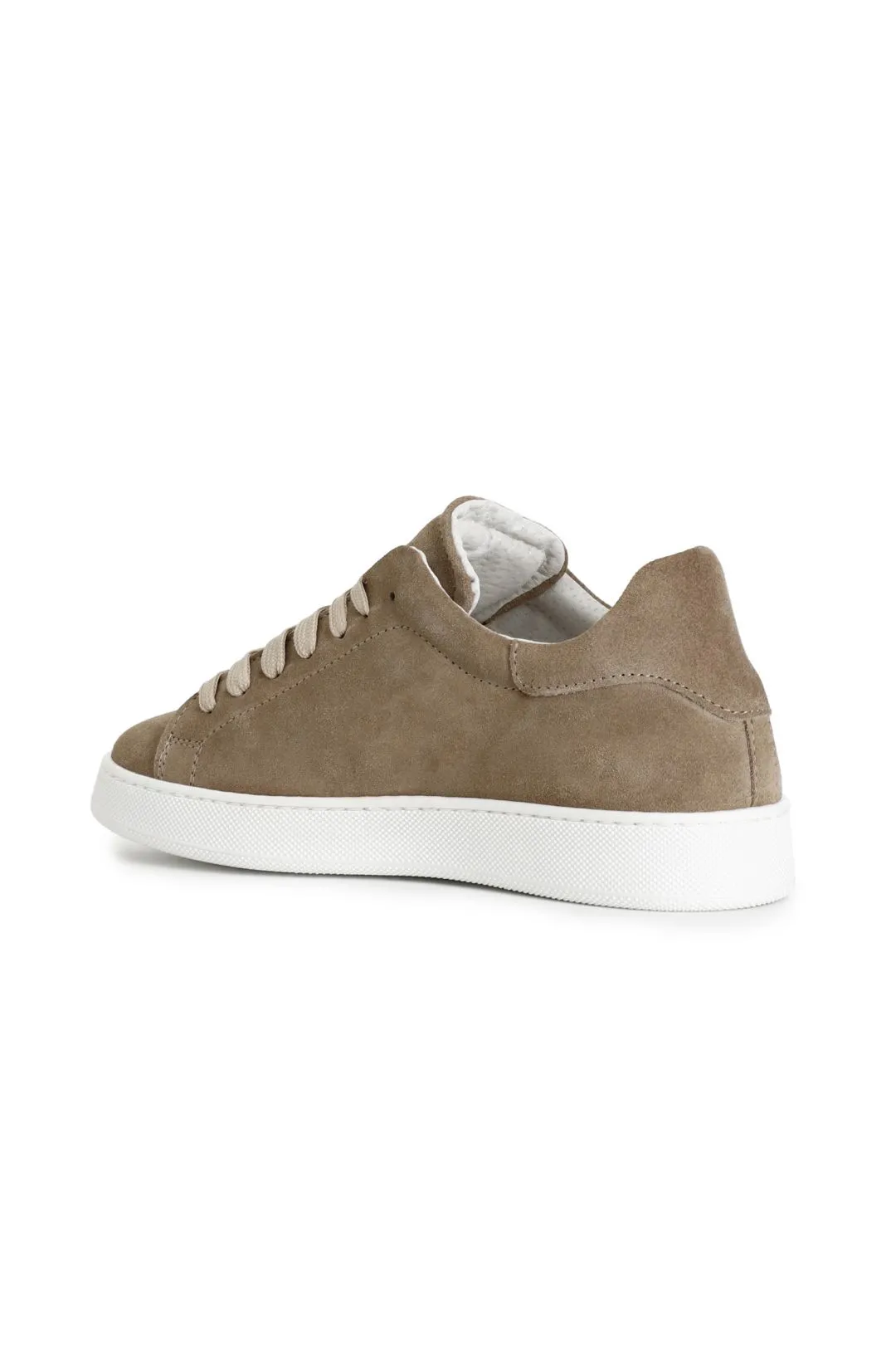 sneakers uomo in pelle scamosciata noce