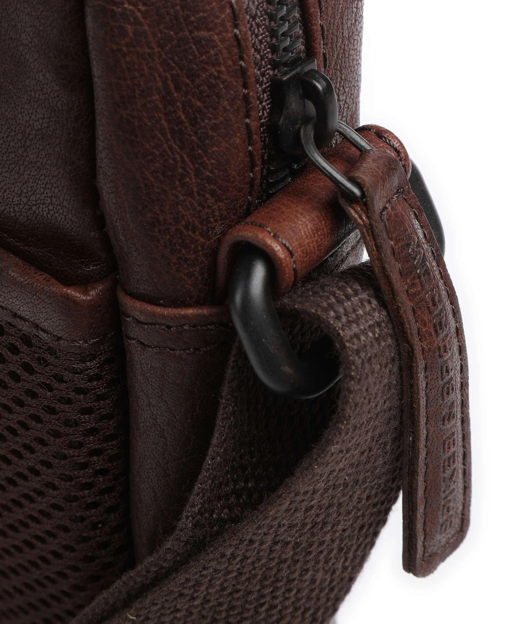  Spikes & Sparrow Bronco Borsa a tracolla 12″ pelle a grana fine marrone scuro  