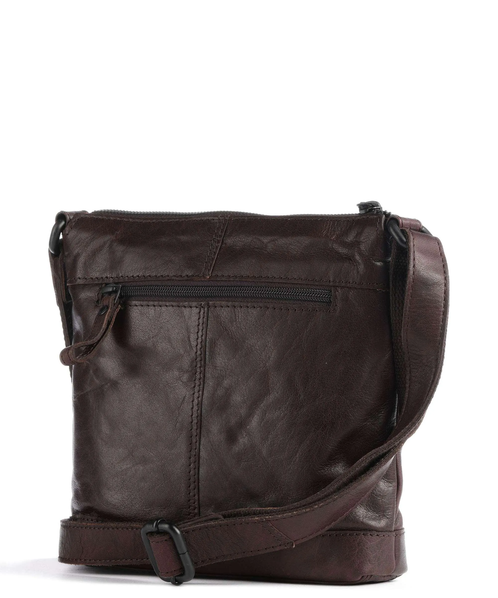  Spikes & Sparrow Bronco Borsa a tracolla pelle a grana fine marrone scuro  