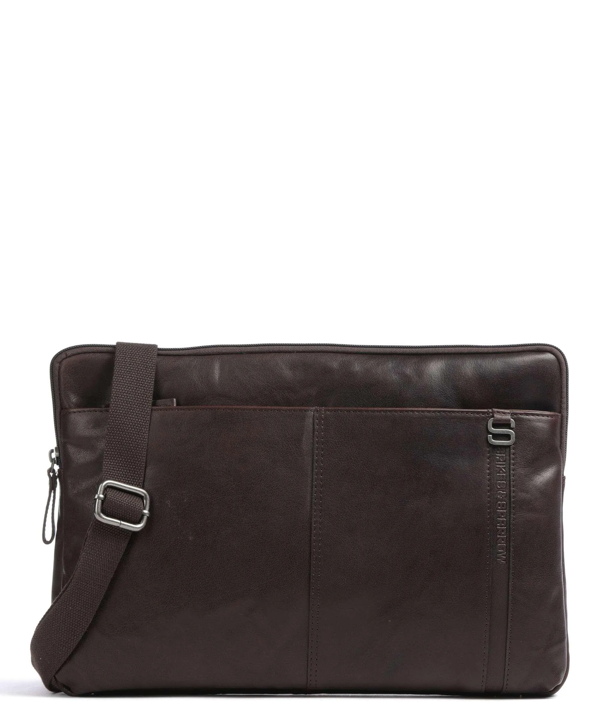  Spikes & Sparrow Bronco Borsa porta pc 15″ pelle a grana fine marrone scuro  