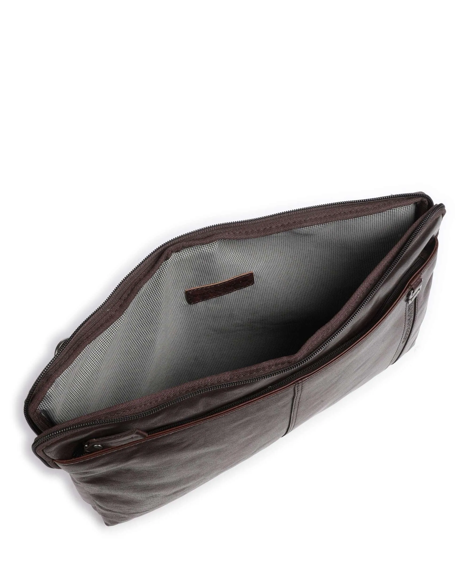  Spikes & Sparrow Bronco Borsa porta pc 15″ pelle a grana fine marrone scuro  