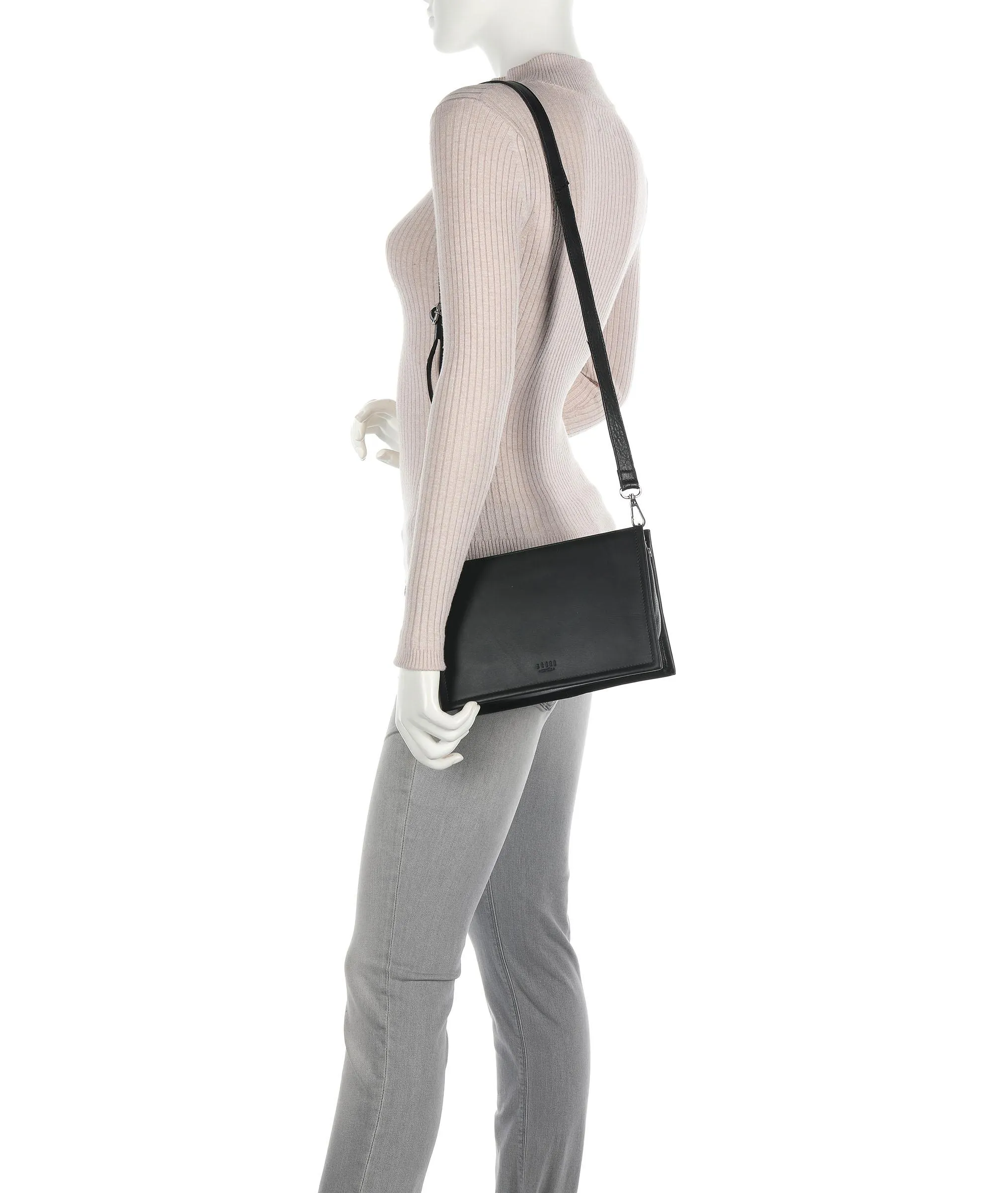  Still Nordic Aggie Aggie Borsa a tracolla pelle liscia nero  