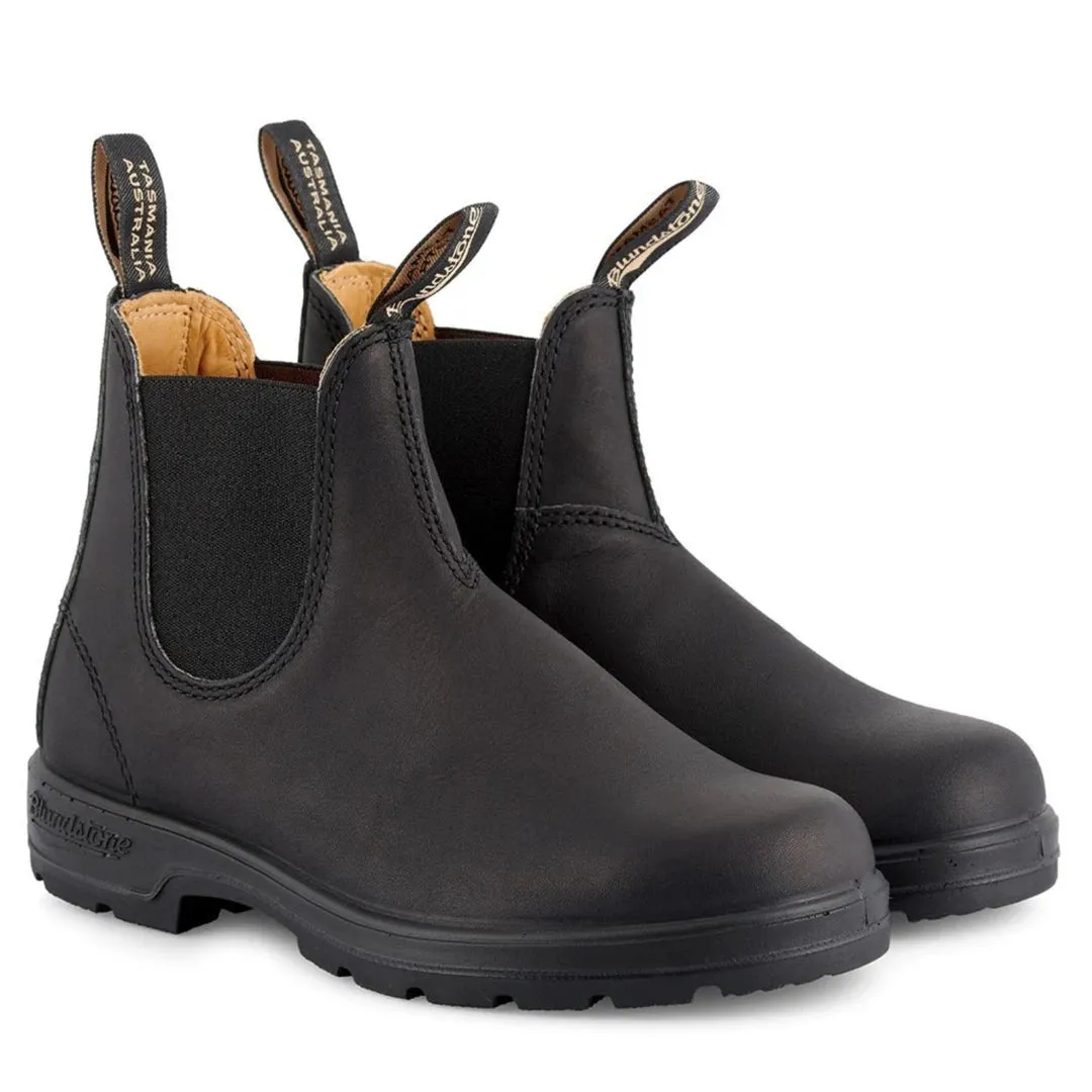 Stivaletti Unisex Blundstone 558 Vera Pelle Nera Stile Chelsea Classico
