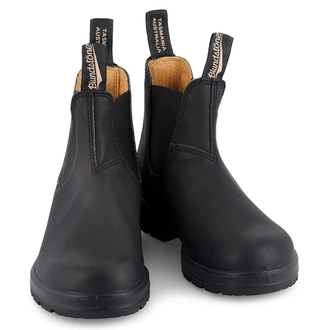 Stivaletti Unisex Blundstone 558 Vera Pelle Nera Stile Chelsea Classico