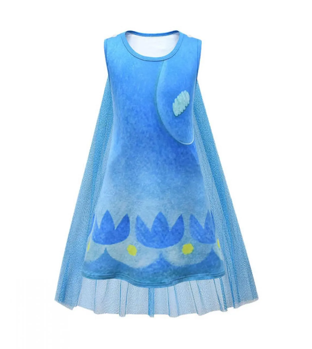 Summer Trolls 2 Costume per ragazza Abiti in pizzo Natale Halloween Bambino Poppy Disguise Up Party Frock Kid Cloth da 2 a 8 ann