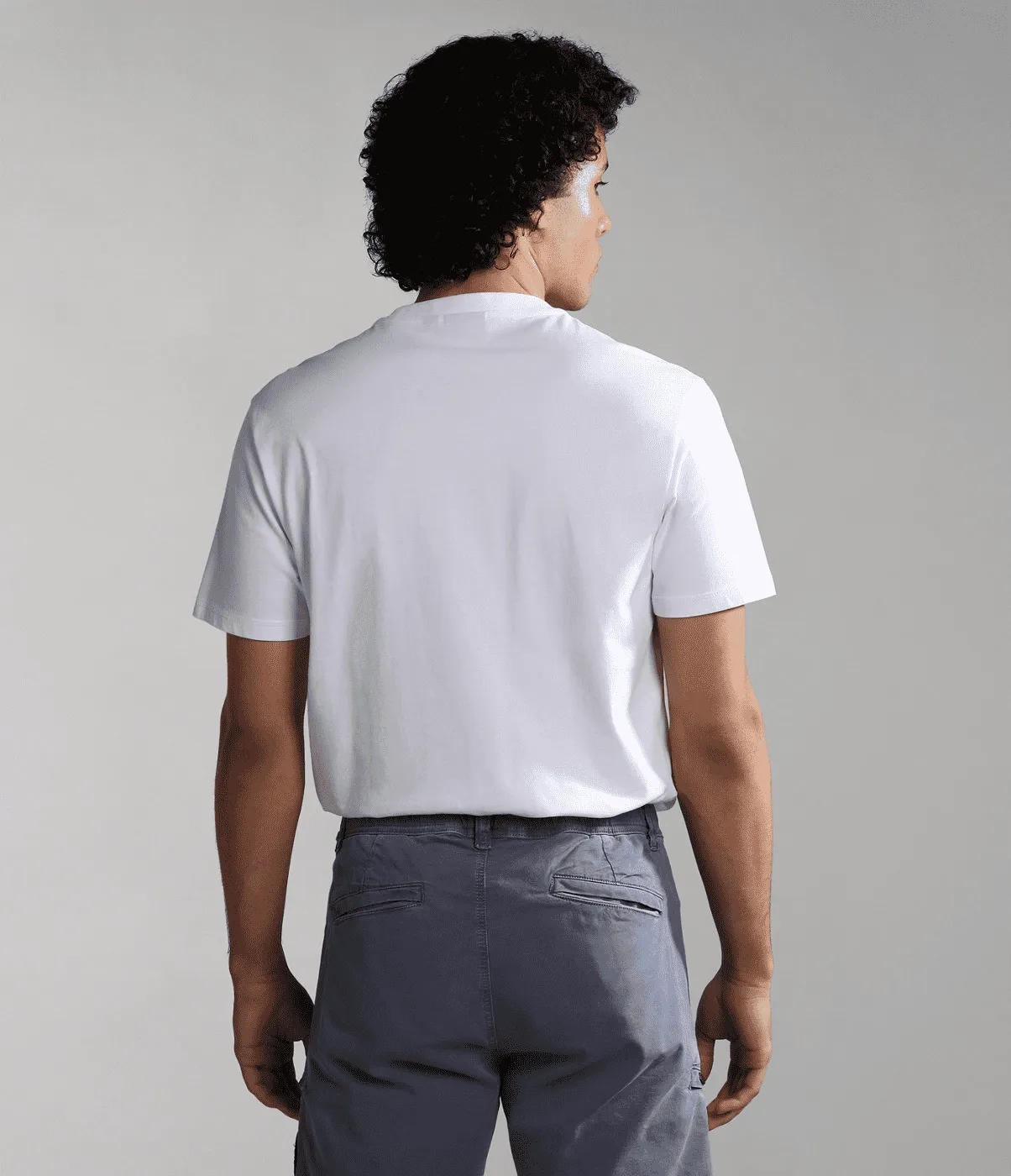 T-SHIRT A MANICA CORTA DA UOMO NAPAPIJRI S-GUIRO BRIGHTWHITE 002 NP0A4H22 002