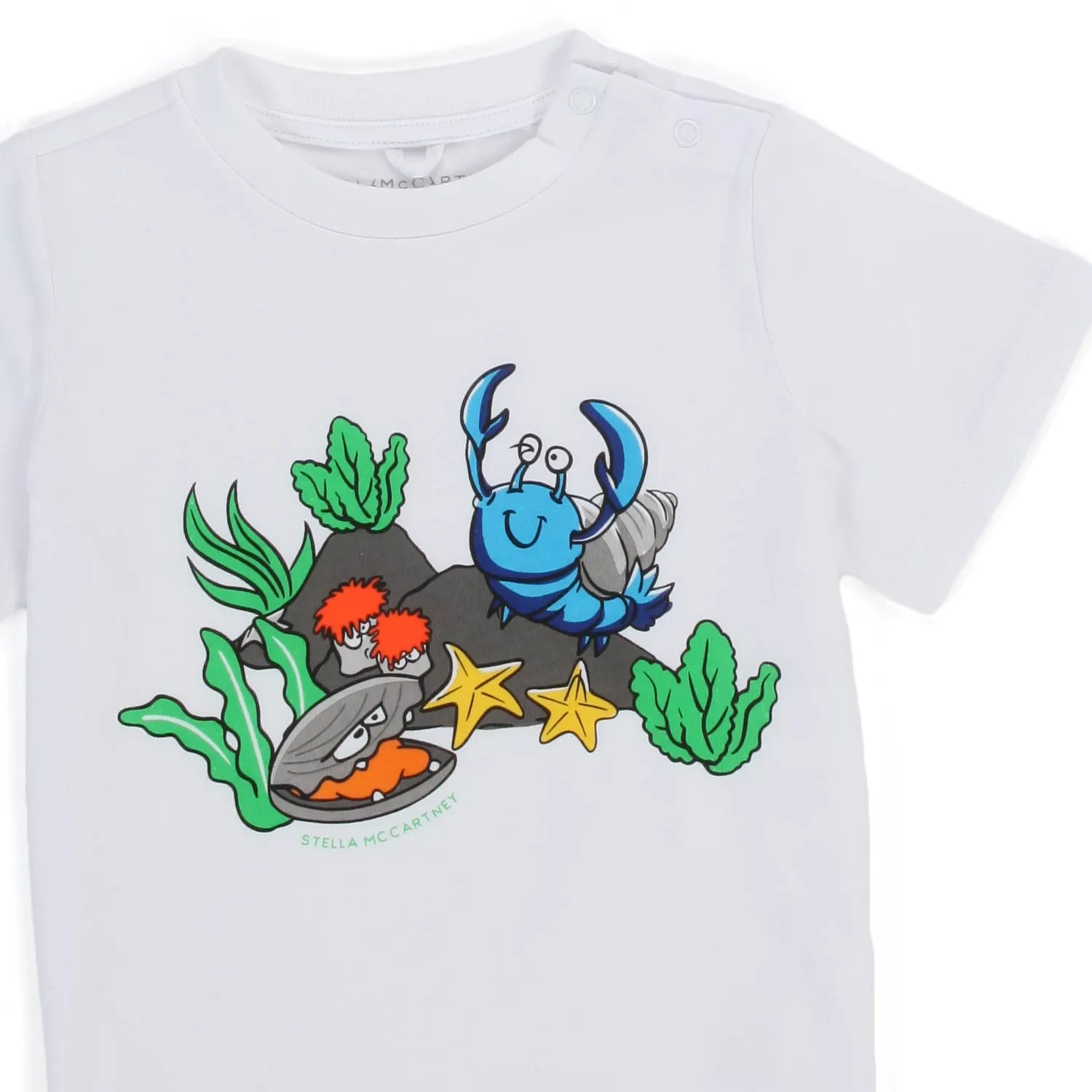 T-Shirt Bianca Con Stampa Multicolor Baby Unisex