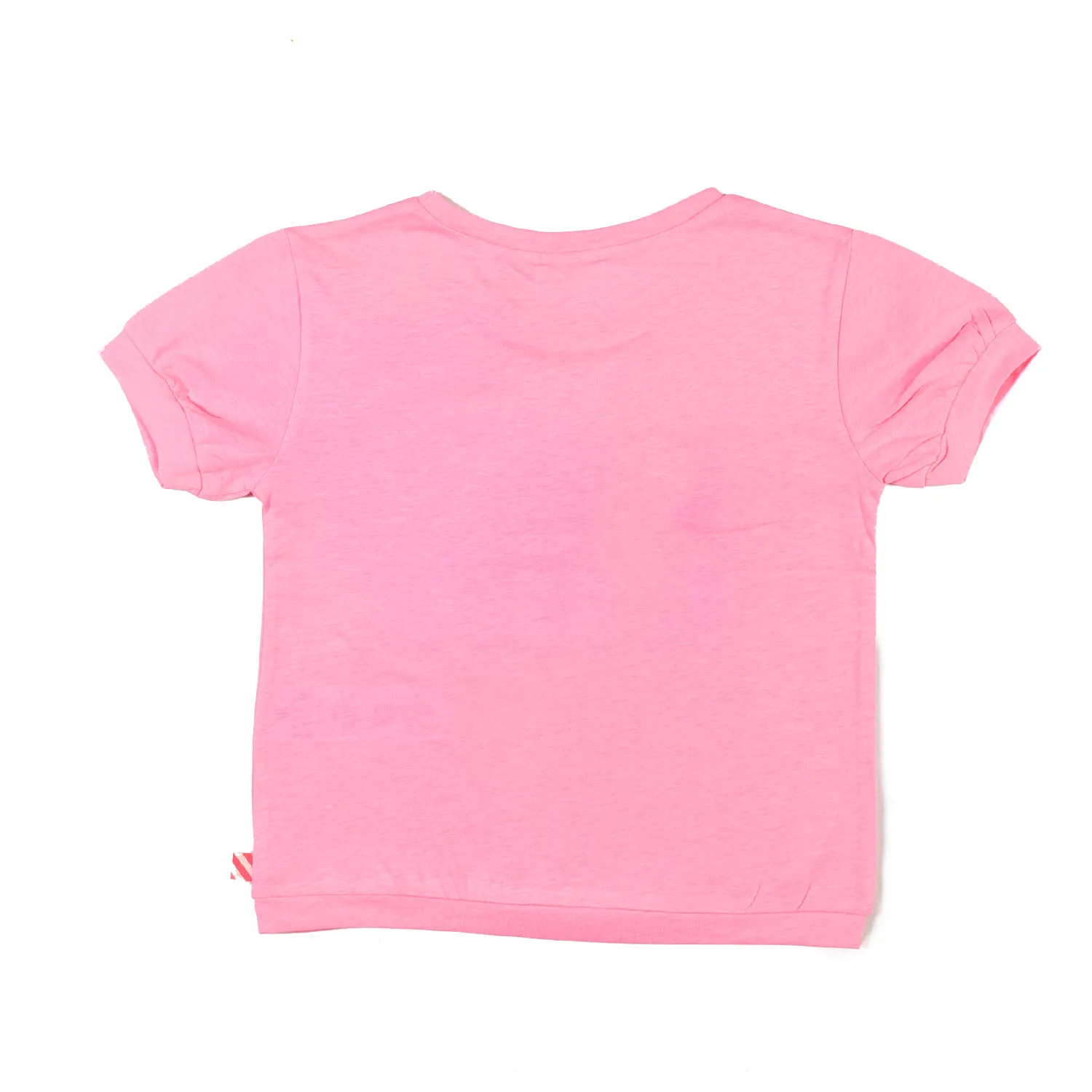 T-Shirt Rosa Fluo Con Paillettes Bambina