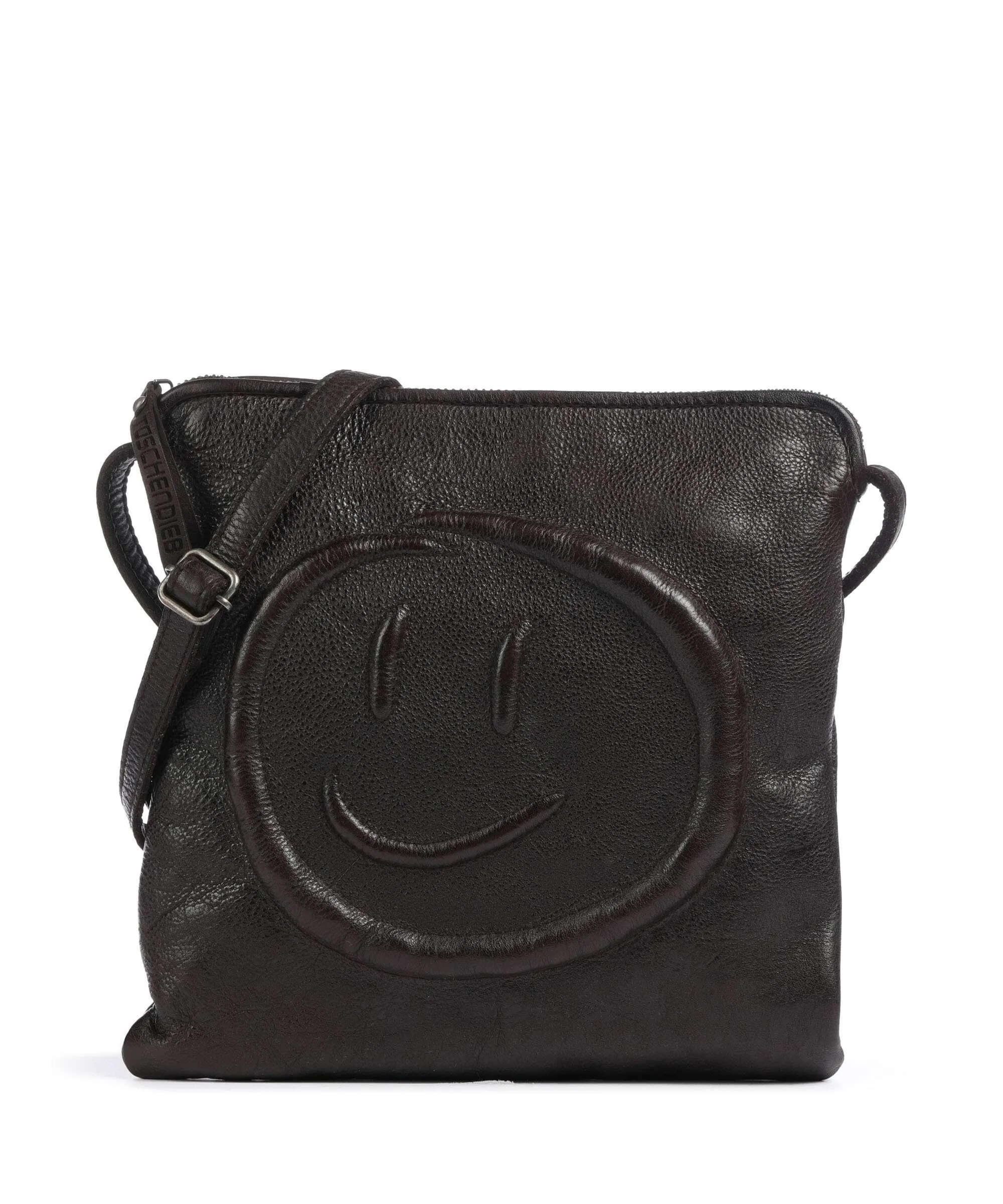  Taschendieb Wien Marxergasse 4 Borsa a tracolla pelle di vacchetta grana cioccolato  