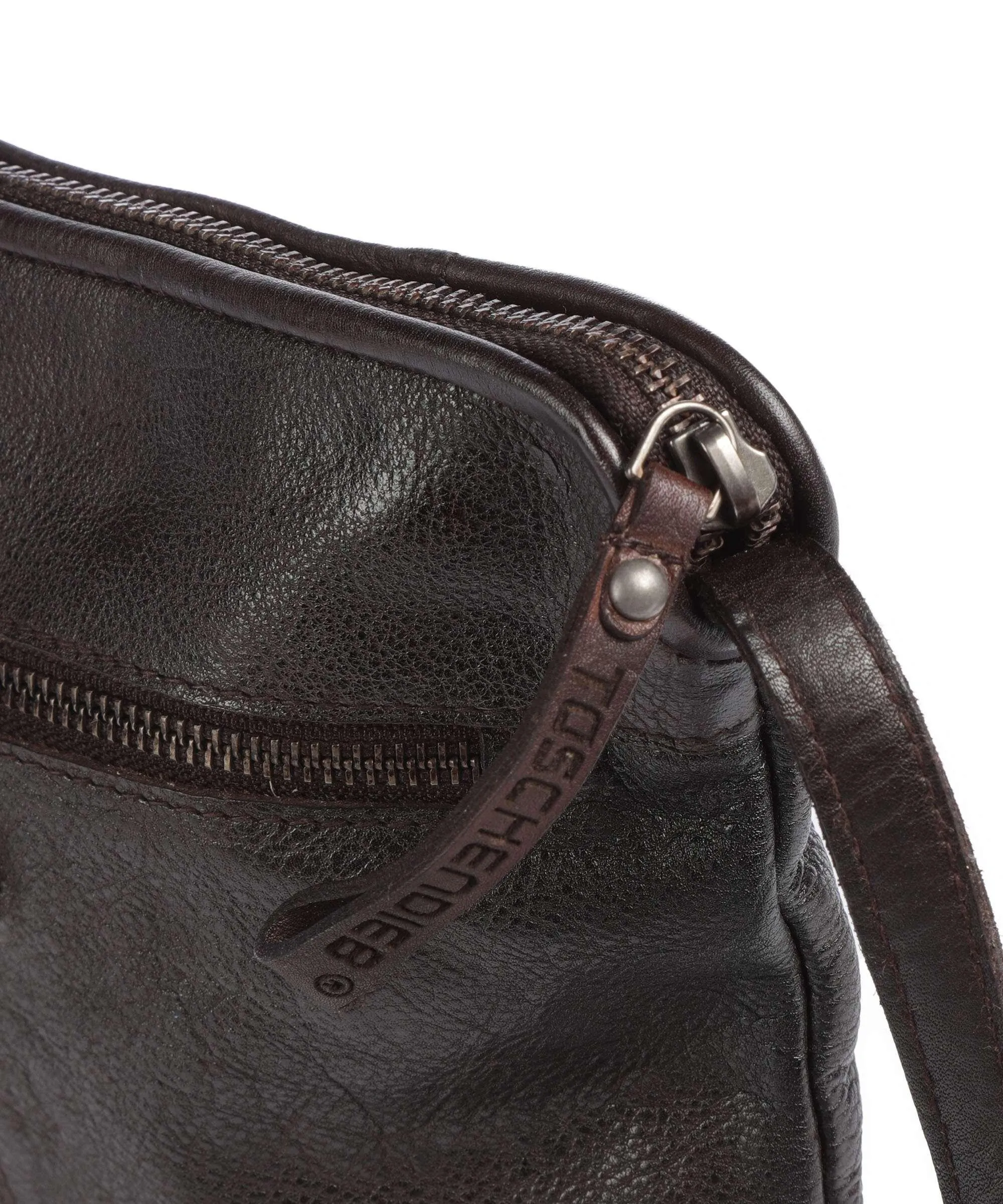  Taschendieb Wien Marxergasse 4 Borsa a tracolla pelle di vacchetta grana cioccolato  
