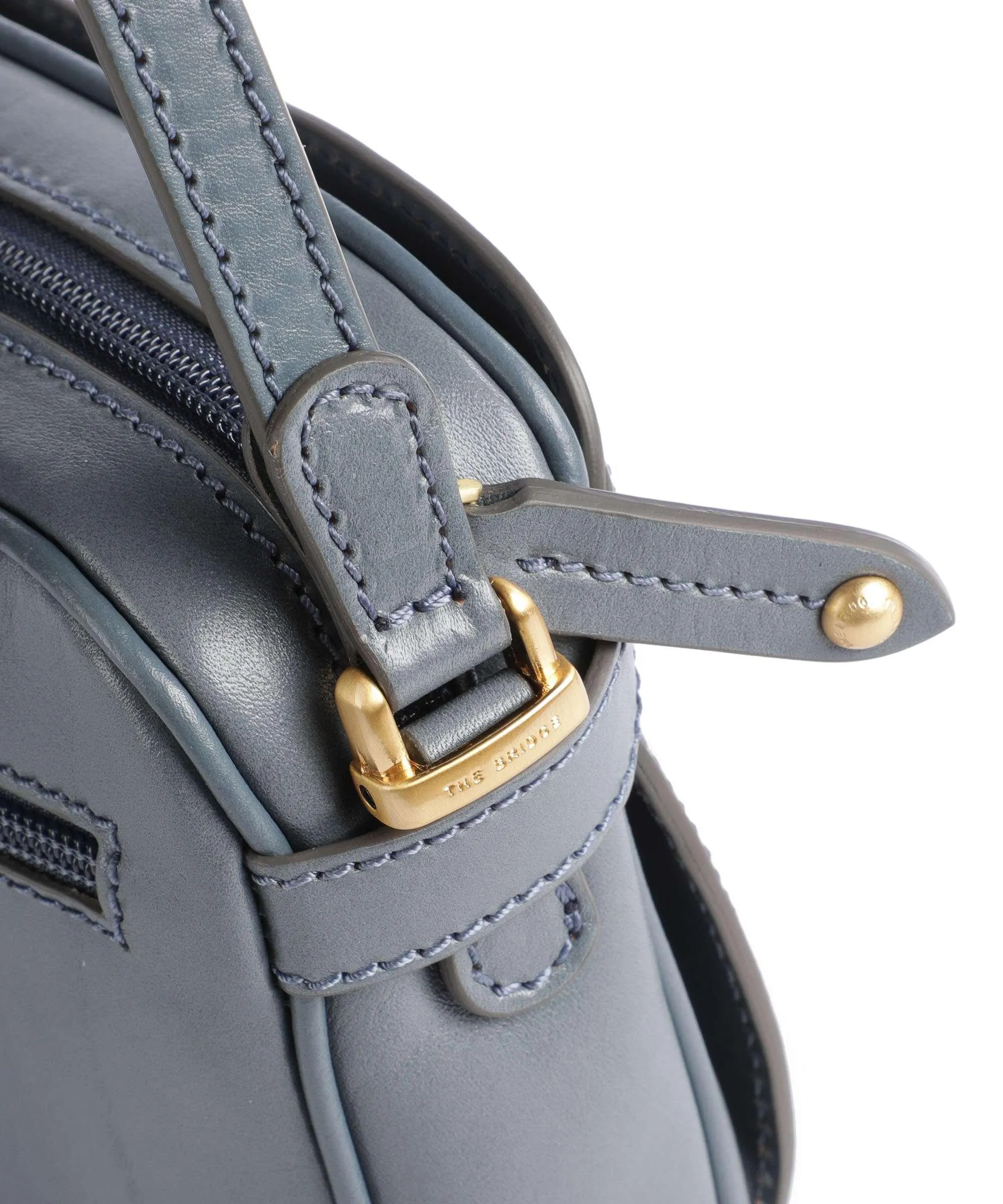  The Bridge Story Donna Borsa a tracolla pelle a grana fine blu-grigio  
