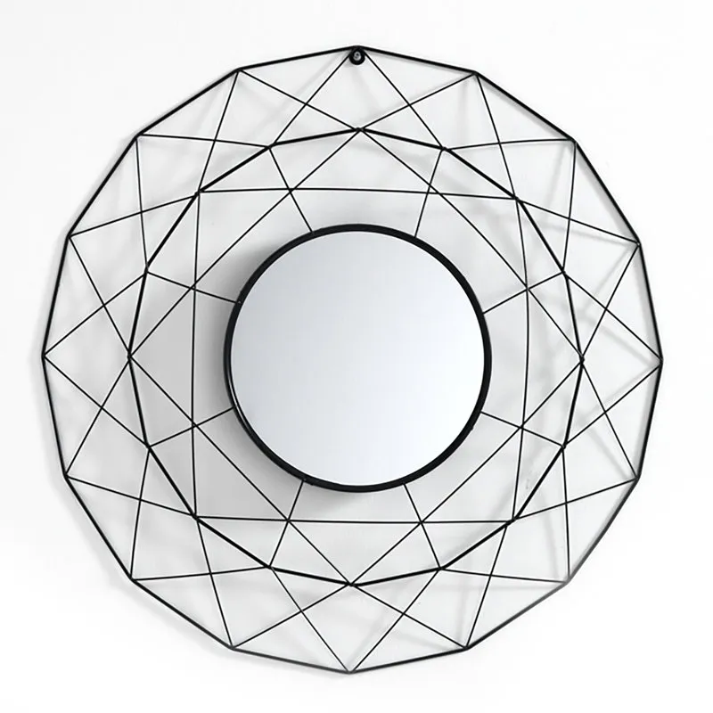 Tomasucci Specchiera da parete Diamond 70, nero opaco