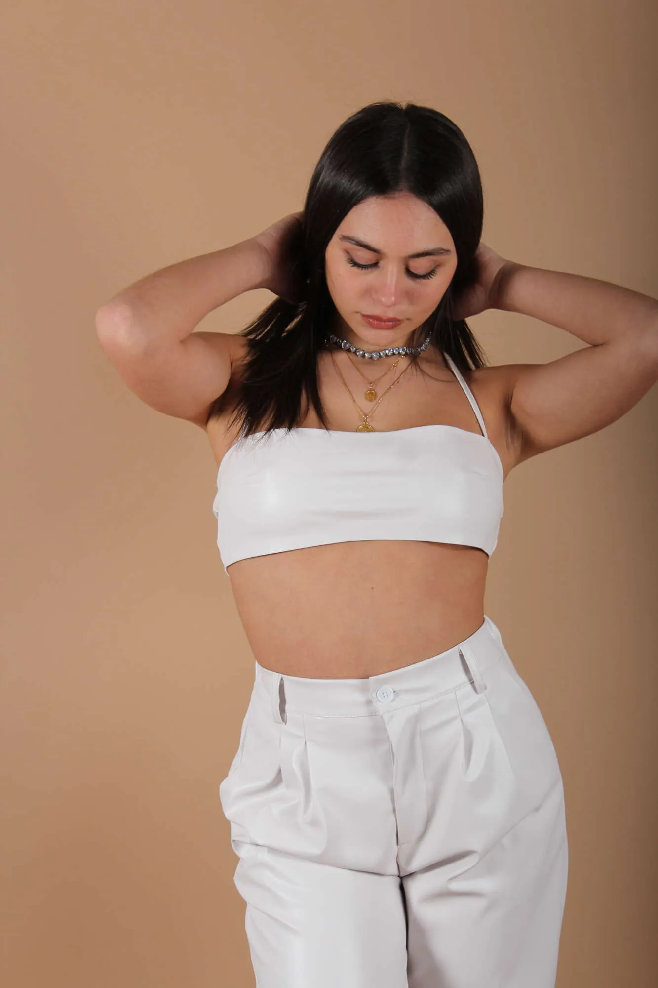 Top ecopelle – Beige