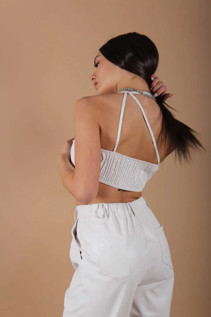 Top ecopelle – Beige