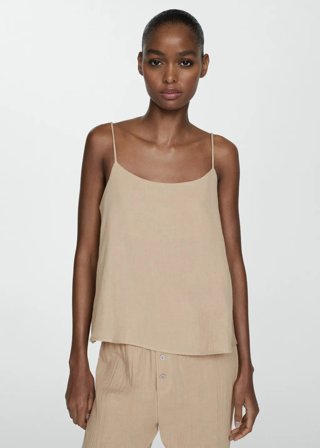 Top pigiama cotone garzato