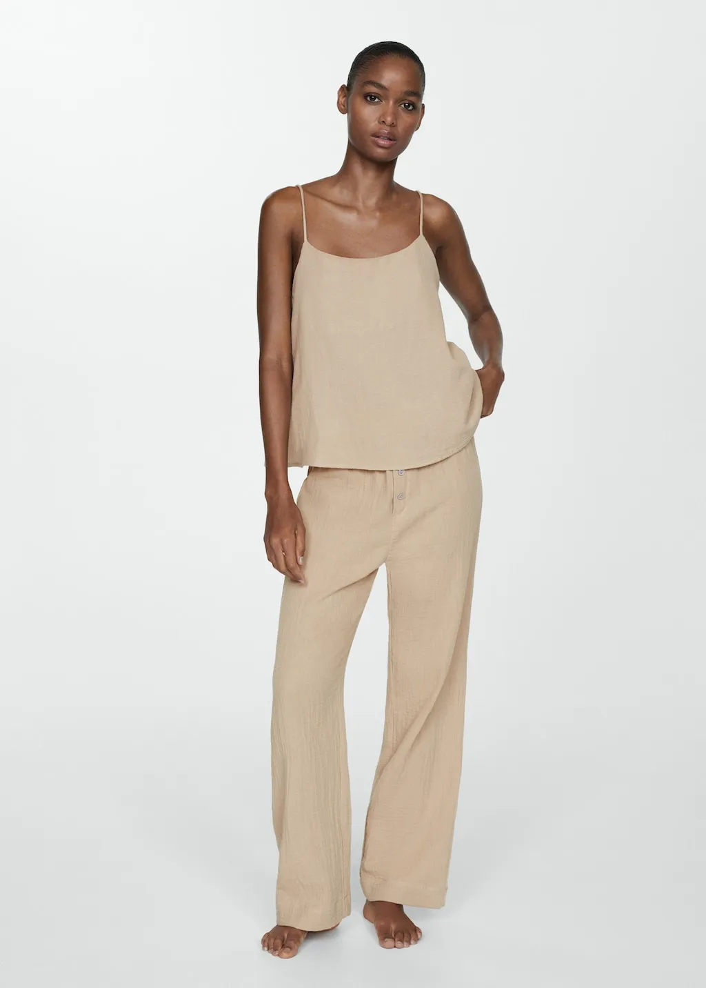 Top pigiama cotone garzato
