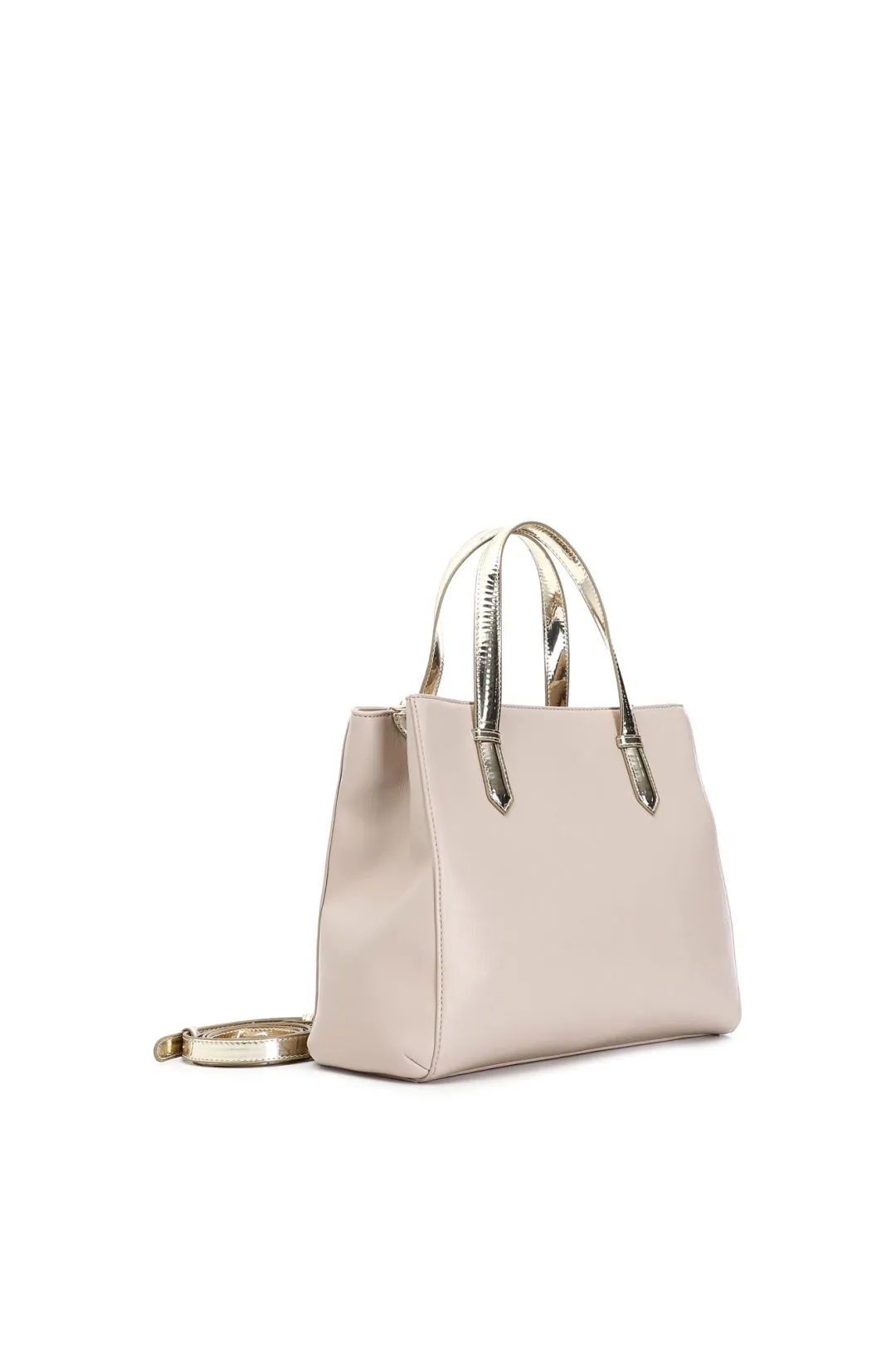 tote con dettagli in materiale specchio cipria