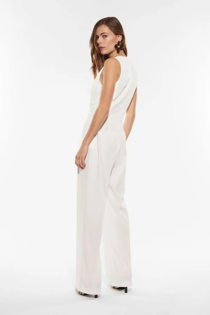 Tuta con gilet e pantaloni straight