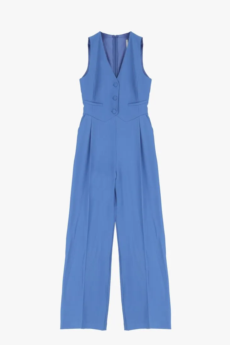 Tuta con gilet e pantaloni straight