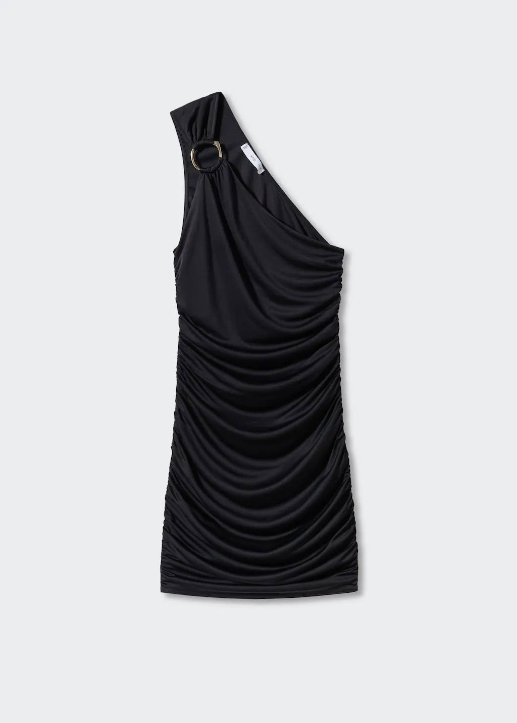 Vestito asimmetrico increspato