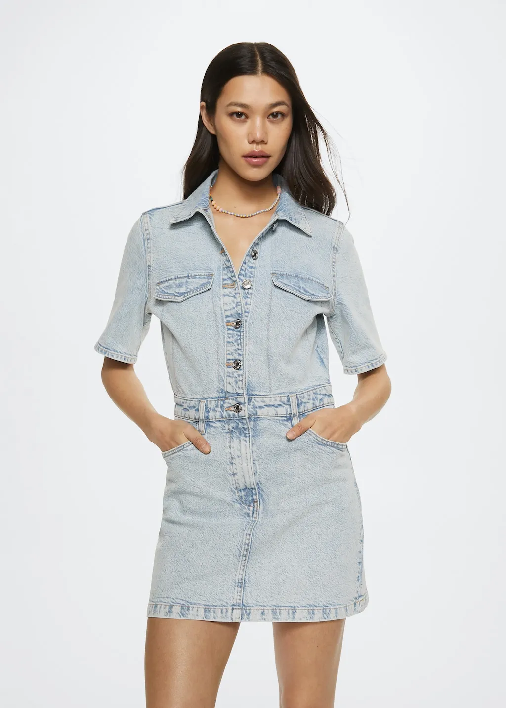 Vestito camicione denim