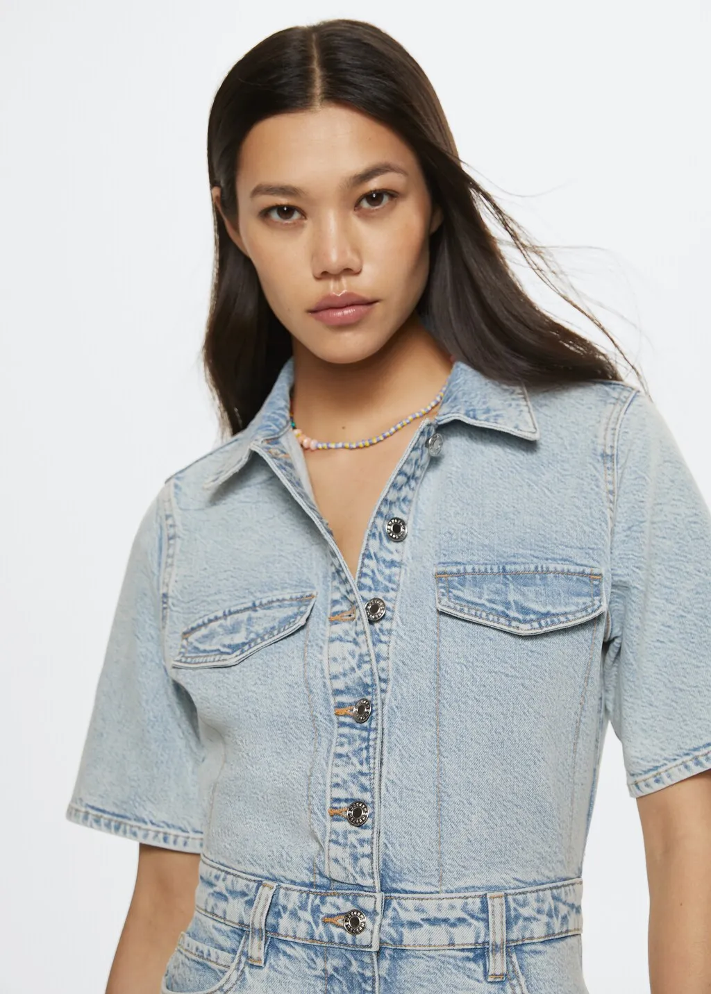 Vestito camicione denim