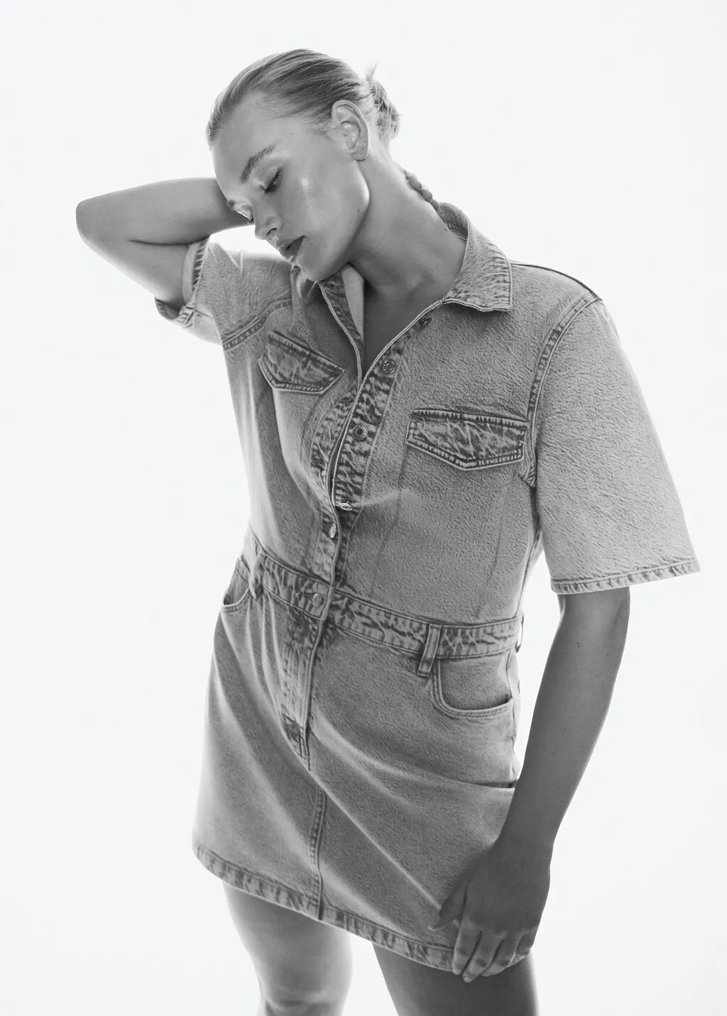 Vestito camicione denim