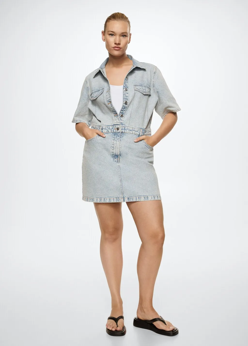 Vestito camicione denim